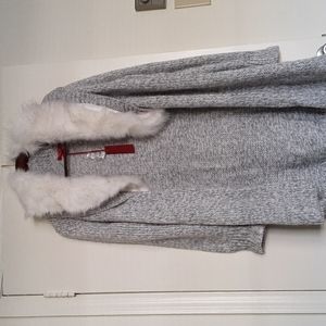 New!Jennifer Lopez Fur Coatigan